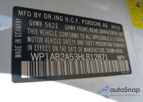 2017 Porsche Macan S from USA, damaged, VIN WP1AB2A53HLB12871